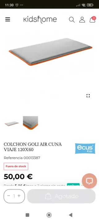 Cuna de viaje + colchón (nuevo)