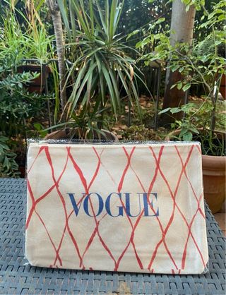 Pochette Vogue Cotone Bianca e Rossa