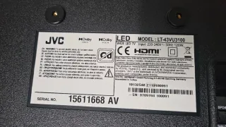 Televisor JVC LT-43VU3100 43" Negro smart TV ROTA