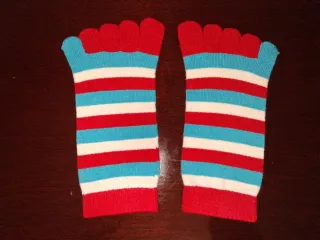 Calcetines de dedos con rayas