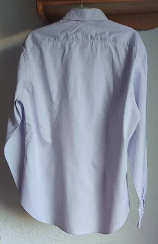 Camisa morada de manga larga Zara