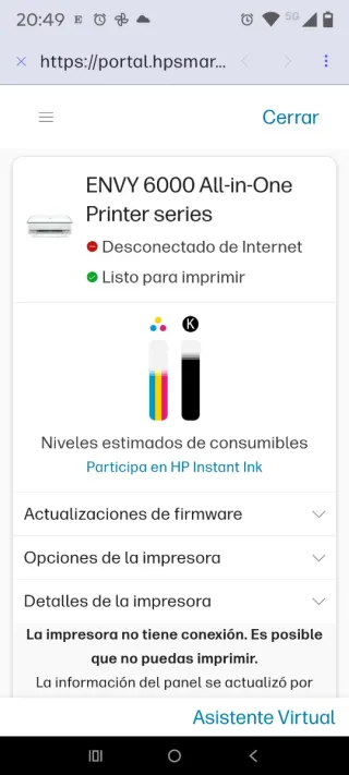 Impresora HP Envy 6032e Blanca