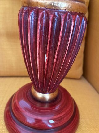 Pareja de lamparas de mesa clasicas de madera