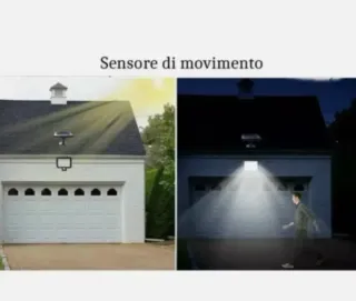 2 Faretti LED Solari Esterni Pannello Separato