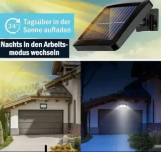 2 Faretti LED Solari Esterni Pannello Separato
