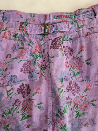 Falda vaquera morada floral
