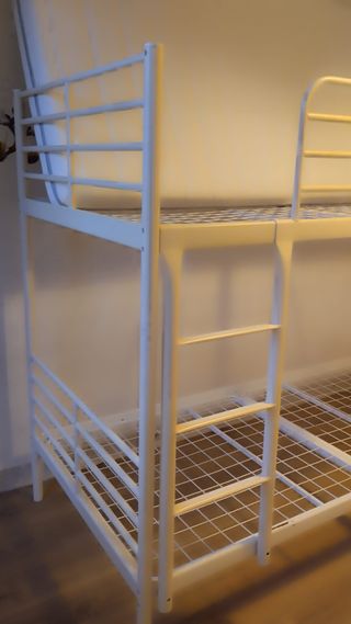 Litera Metálica Blanca IKEA 90x190