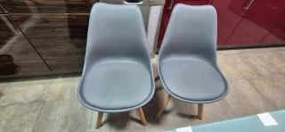 Juego de 2 Sillas Grises