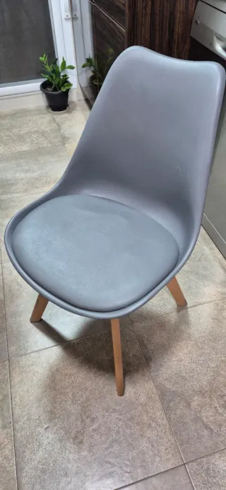 Juego de 2 Sillas Grises