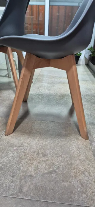 Juego de 2 Sillas Grises