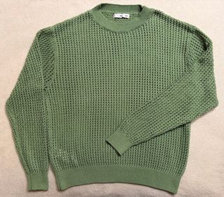 Jersey Mango punto calado verde Talla M