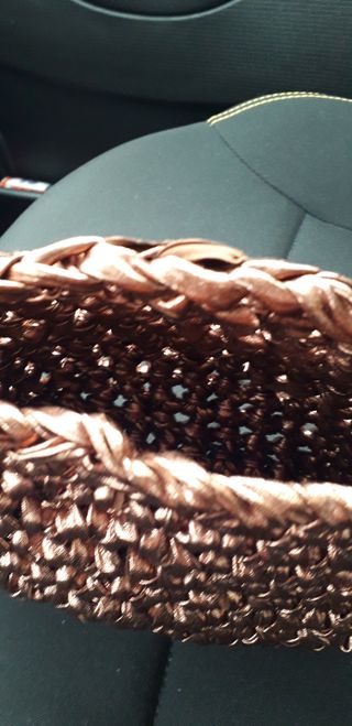 Mini borsa fatta a mano con perle