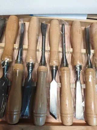 Juego 12 Gubias Madera Cinceles Carpintería
