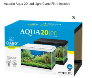 Acuario Ciano Aqua 20 LED Blanco 17L