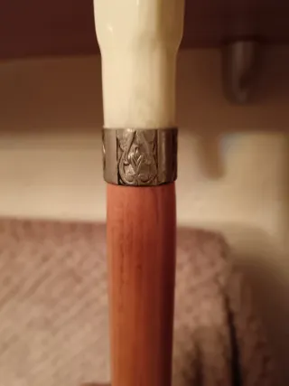 Bastón elegante con mango curvo