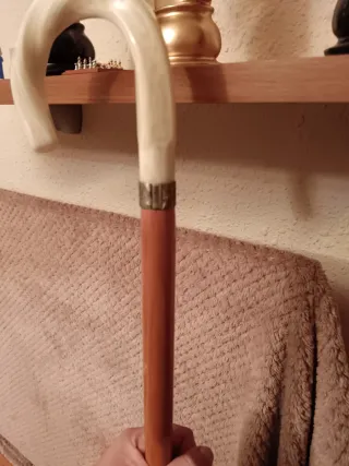 Bastón elegante con mango curvo