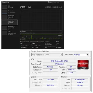 PC Gaming Ryzen 7 5700 X / RX 6700 XFX