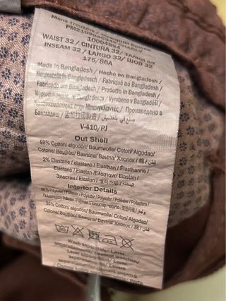 Chinos PEPE JEANS T32 Burdeos NUEVO