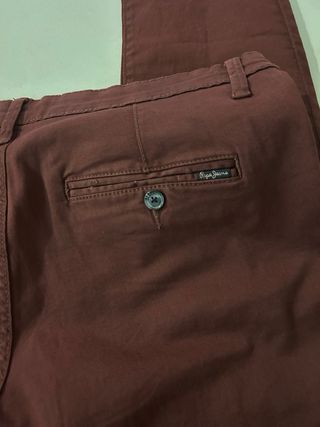 Chinos PEPE JEANS T32 Burdeos NUEVO