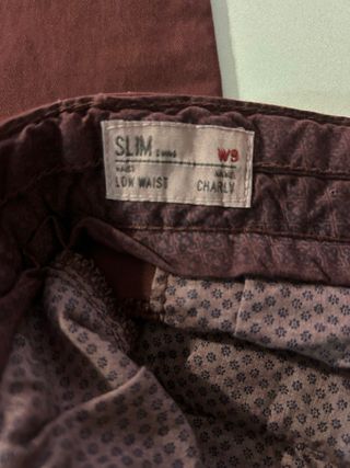 Chinos PEPE JEANS T32 Burdeos NUEVO