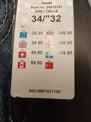 Pantalones vaqueros hombre Talla L sin usar