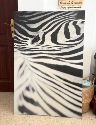 Cuadro Zebra Ikea Blanco y Negro