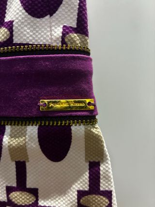 Vestido Pedro del Hierro Talla 40 Morado y Dorado