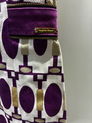 Vestido Pedro del Hierro Talla 40 Morado y Dorado