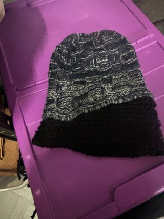 Berretto lana nero e grigio