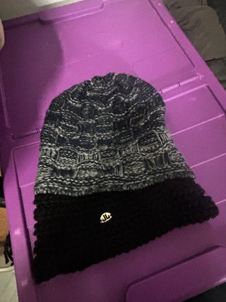 Berretto lana nero e grigio