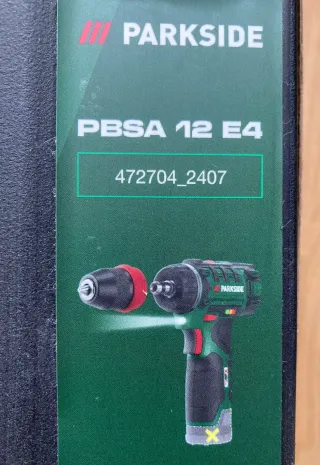 Atornilladora taladradora recargable Parkside PBSA