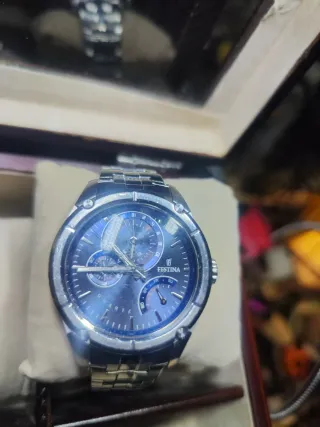 Reloj Festina Cronógrafo Azul y Plateado