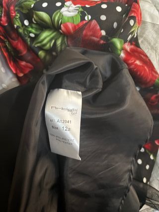 Abito Artigli Junior - Fantasia Pois e Rose - 12