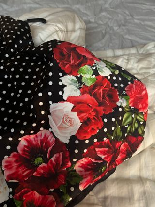 Abito Artigli Junior - Fantasia Pois e Rose - 12