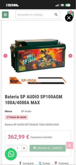 Batería SP AUDIO SP100AGM 100A