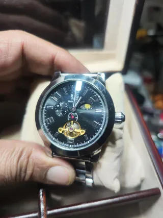 Reloj Automático Hombre Oro y Plata