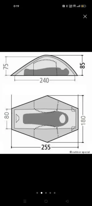 Tienda de campaña 1 persona montaña-senderismo-etc