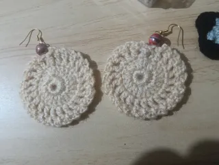 Pendientes Corazón Crochet Hechos a Mano