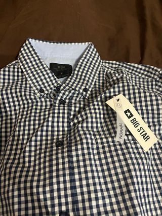 Camisa Big Star Cuadros Azul Talla S