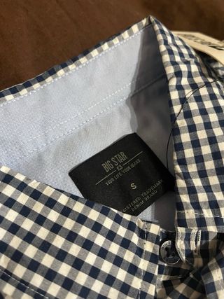 Camisa Big Star Cuadros Azul Talla S