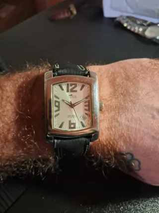 Reloj Lotus Hombre Negro/Plateado