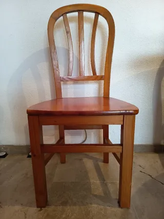 Mesa extensible madera con cristal + 4 sillas