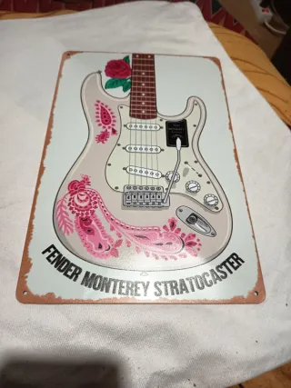 Placa Metálica Guitarra Fender Stratocaster