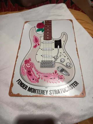 Placa Metálica Guitarra Fender Stratocaster