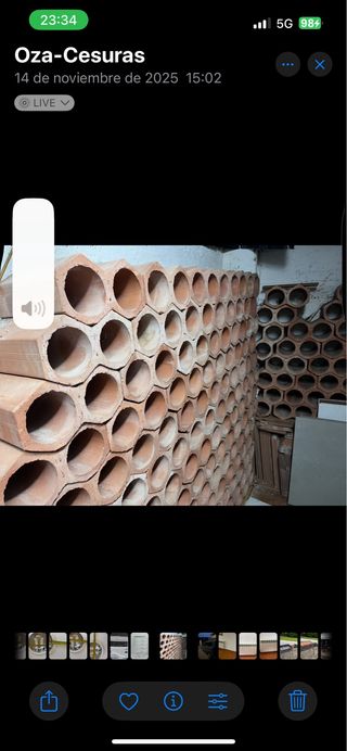 Botellero de ladrillo para 2 botellas