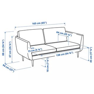 Sofá 2 plazas SMEDSTORP IKEA gris oscuro