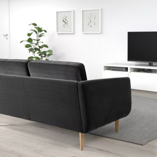 Sofá 2 plazas SMEDSTORP IKEA gris oscuro
