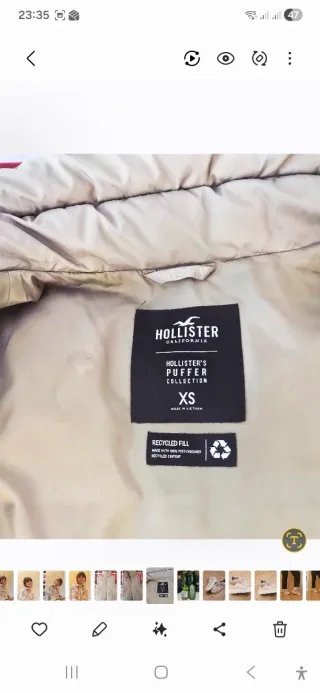 Chaleco verde Hollister