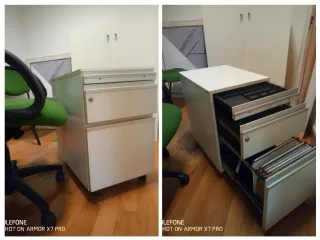 Cajonera blanca con ruedas