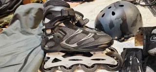 Set Patines Fila NRK Pro Black + Casco